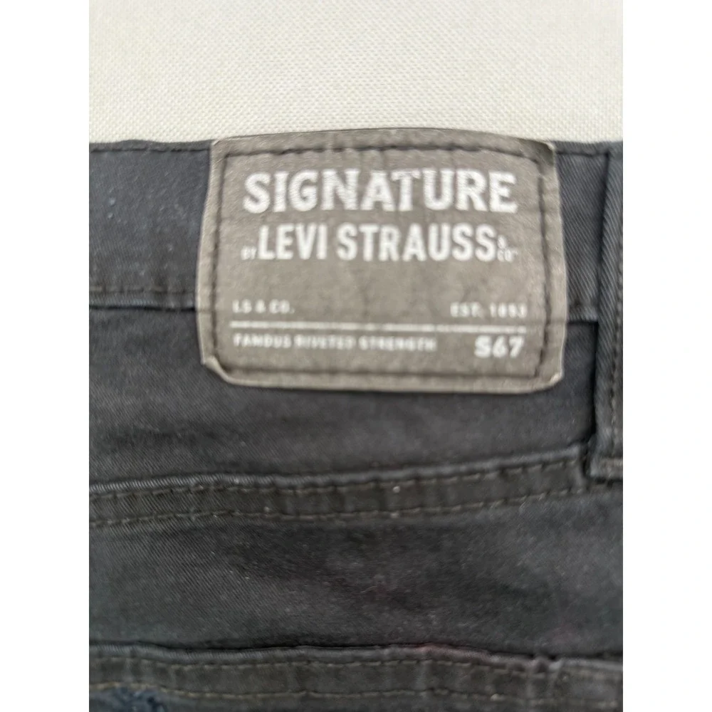 Signature by Levi Strauss S67 Athletic Fit Pants Black Stretch | Men's 32x32